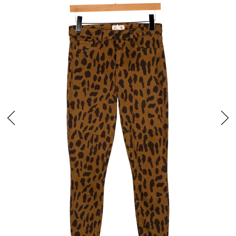 L'AGENCE Brown Leopard Print Skinny Jeans